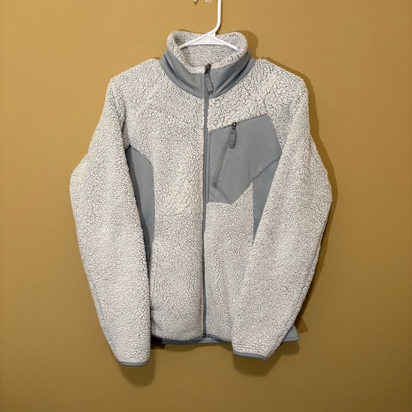 Columbia Womens Arctic Crest Sherpa Full Zip Jacket Medium Gray gorpcore outdoor - Picture 2 of 7